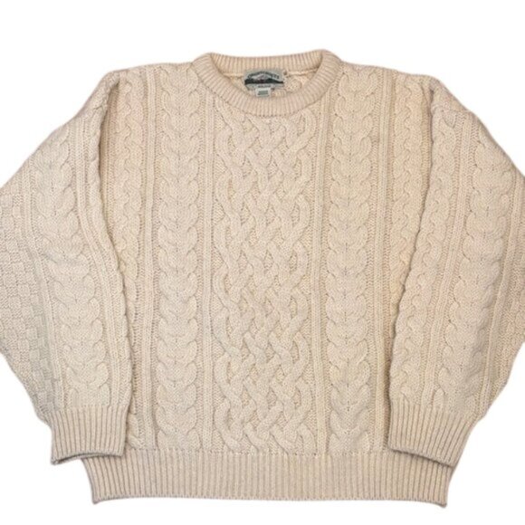Aran Crafts Ireland 100% Wool Fisherman Cable Knit Sweater – XL - Picture 1 of 8